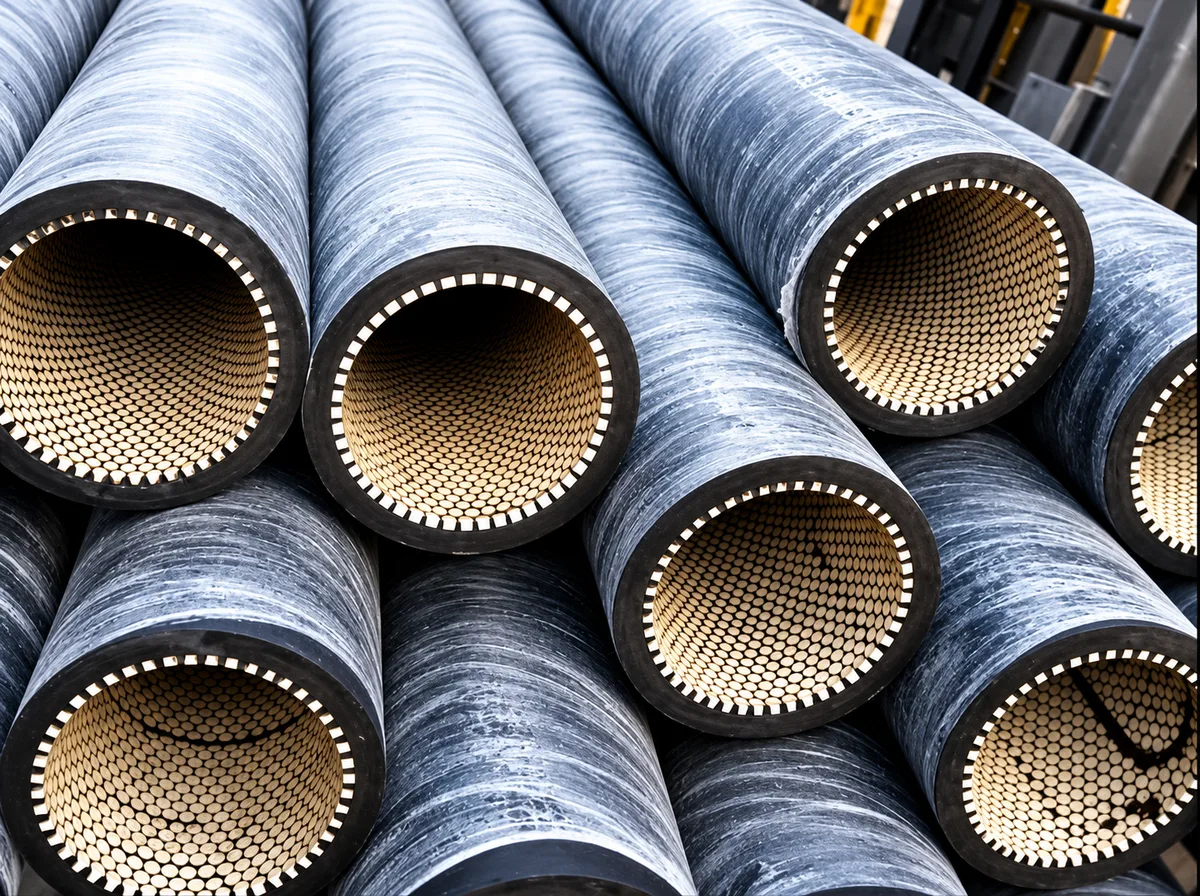 Ceramic lined rubber hose