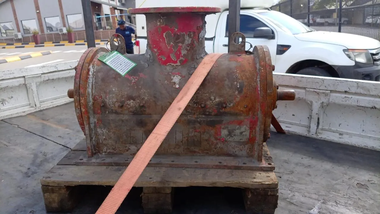 Corroded valve body as received for refurbishment