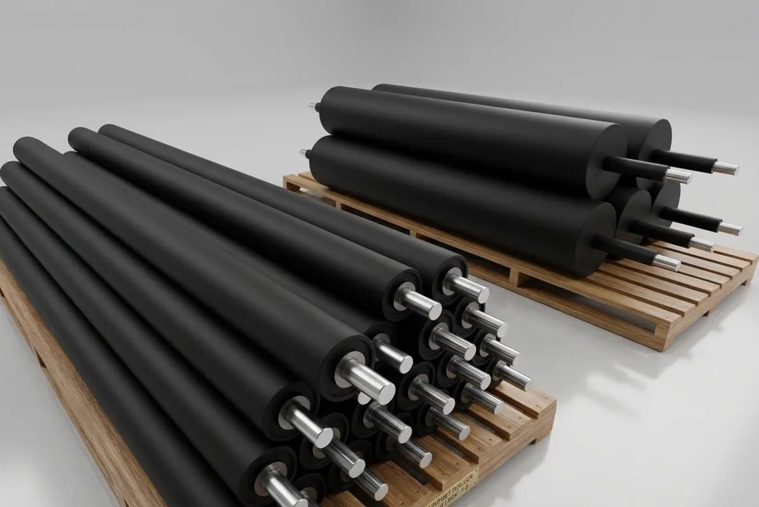 Rubber covered rollers